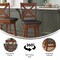 Flash Furniture Felicity Wood Classic Crossback Swivel Counter Height Barstool w/Padded Blk LeatherSoft Seat, Oak ES-UN1-24-OAK-GG - alternate 9